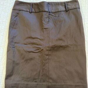 Express Dark Brown Pencil Skirt